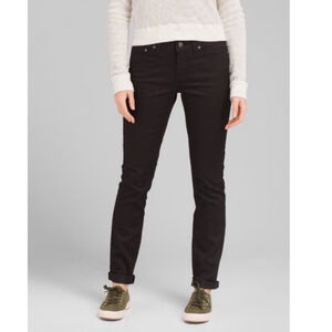 Nwt Womens PrAna Kayla Jean Black Size 2/26 organic cotton Mid Rise